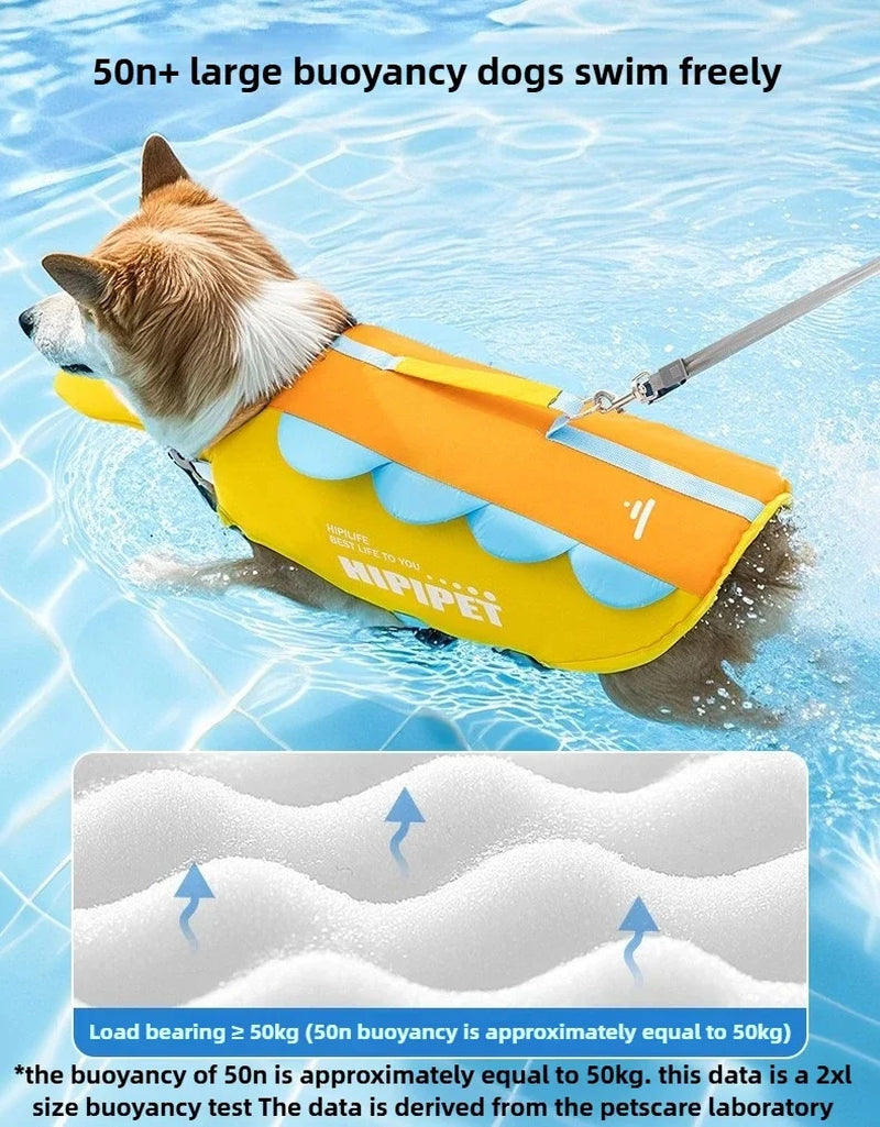 Dog Life Jacket Portable Summer Strong Buoyancy Dog Swimsuit Breathable Dog Coats and Jackets Quick Drying Pet Products