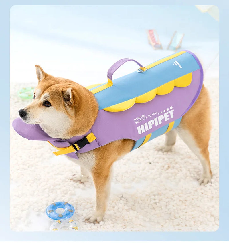 Dog Life Jacket Portable Summer Strong Buoyancy Dog Swimsuit Breathable Dog Coats and Jackets Quick Drying Pet Products